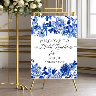 Välkommen till Chinoiserie Blue White Möhippa Lunc Poster