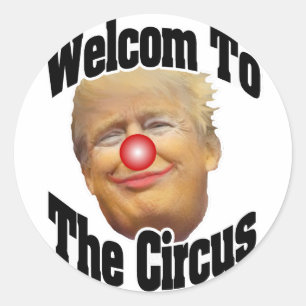 Välkommen till Circus Runt Klistermärke