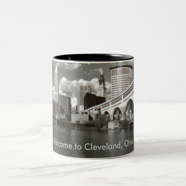 Välkommen till Cleveland, Ohio! Två-Tonad Mugg (Center)