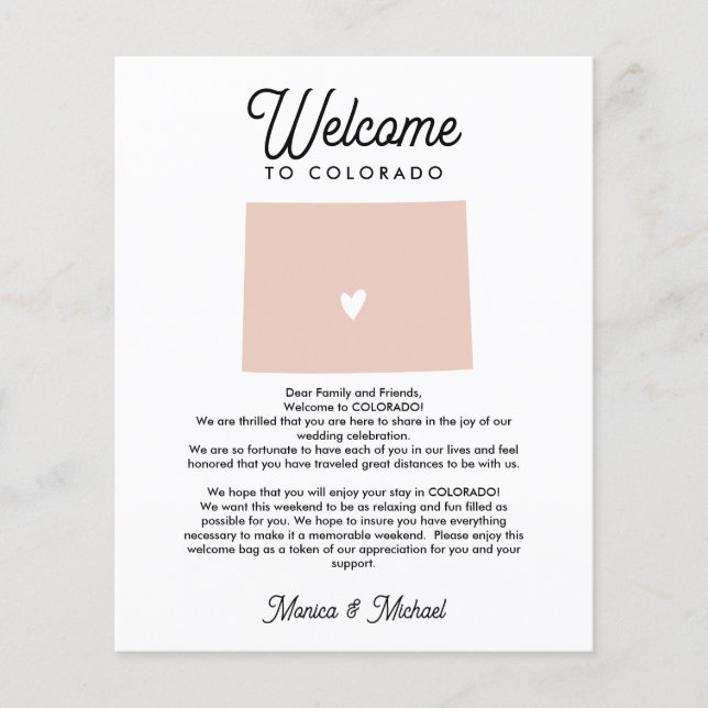 Välkommen till COLORADO Brev & Itinerary ANY FÄRG (Framsida)