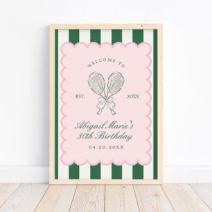 Välkommen till Country Club Courtside Racquet Tenn Poster