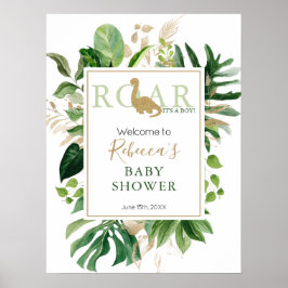 Välkommen till Cute Brotosaurs Dinosaur Baby Showe Poster