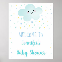 Välkommen till Cute Cloud Stars Blue Baby Sprinkle Poster