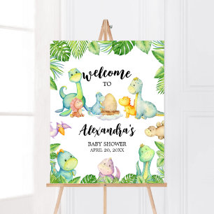 Välkommen till Cute Dinosaur Baby Shower Poster