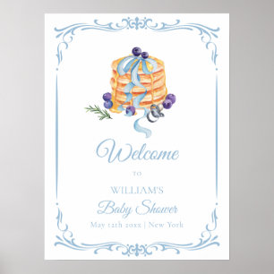 Välkommen till Cute Fransk Blueberry Pancake Baby Poster