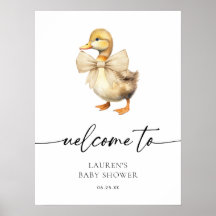 Välkommen till Cute Gender Neutral Anka Baby Showe