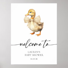 Välkommen till Cute Gender Neutral Anka Baby Showe Poster