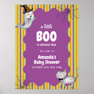 Välkommen till Cute Little Boo Ghost Cat Fall Baby Poster