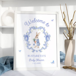 Välkommen till Cute Peter Rabbit Baby Shower Poster