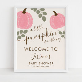 Välkommen till Cute Rosa Pumpkin Eucalyptus Baby S Poster