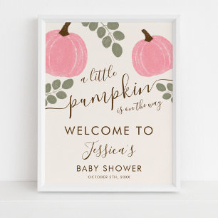 Välkommen till Cute Rosa Pumpkin Eucalyptus Baby S Poster