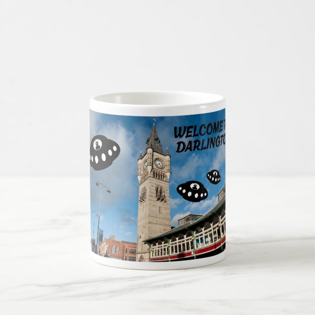 Välkommen till Darlington med några utomjordiska Kaffemugg (Center)