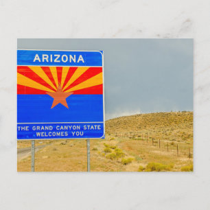 Välkommen till delstaten Arizona Servi i Grand Can Vykort