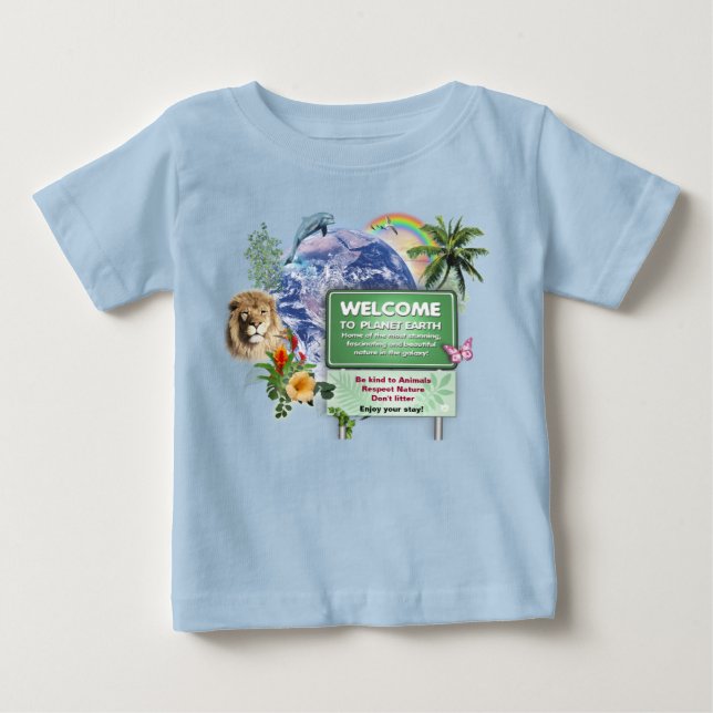 Välkommen till denna planet tee (Framsida)