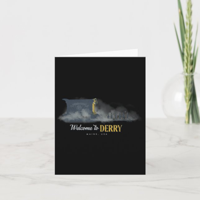 Välkommen till Derry Maine Usa Pennywises Caravan Kort (Framsida)