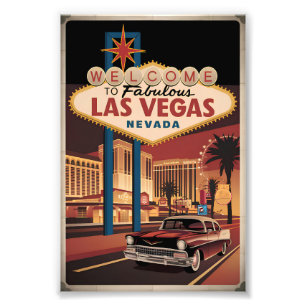Välkommen till det fantastiska Las Vegas Nevada Fototryck