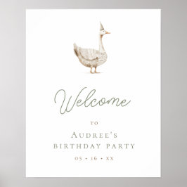 Välkommen till det minimalistiska Fåniget Goose Fö Poster