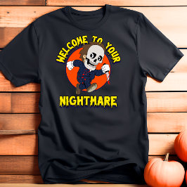 Välkommen till din mardrömslika Spooky Skull Hallo T Shirt