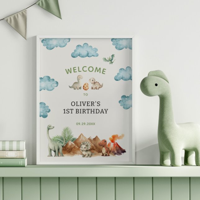 Välkommen till Dinosaur Födelsedagsfest Poster (Skapare uppladdad)