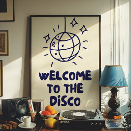 Välkommen till Disco | Utskrift av startdekanter | Poster