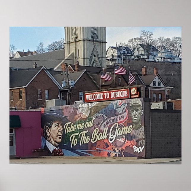 Välkommen till Dubuque, Iowa Keepsaké Souvenir Poster (Framsidan)