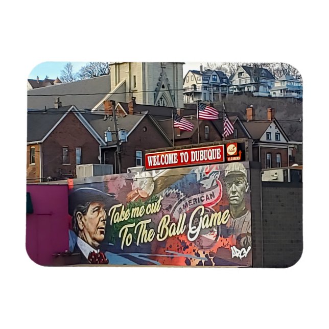 Välkommen till Dubuque, Iowa-signalen med amerikan Magnet (Horisontell)