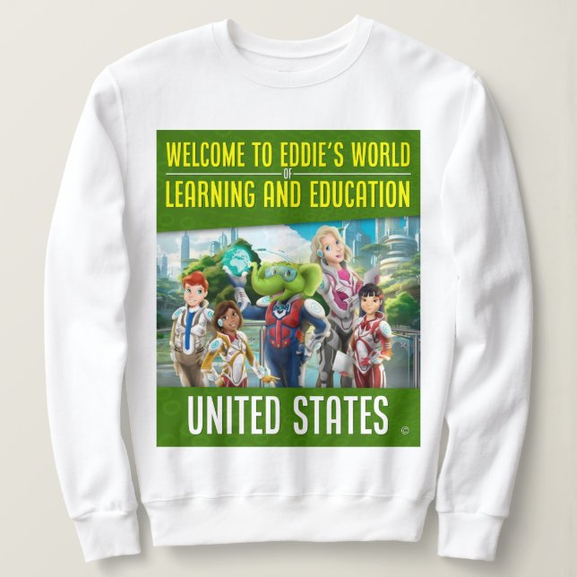 Välkommen till Eddie's World of Learning and Educa T Shirt (Design framsida)