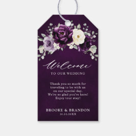 Välkommen till Eggplant Lila Plum Ivory White Bröl Presentetikett