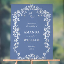 Välkommen till elegant Blue Fransk Garden Blommigt