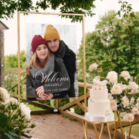Välkommen till elegant Calligraphy Photo Bröllop