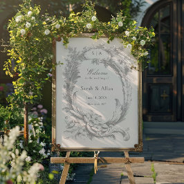 Välkommen till elegant Classic Fransk Rococo-Blomm Poster