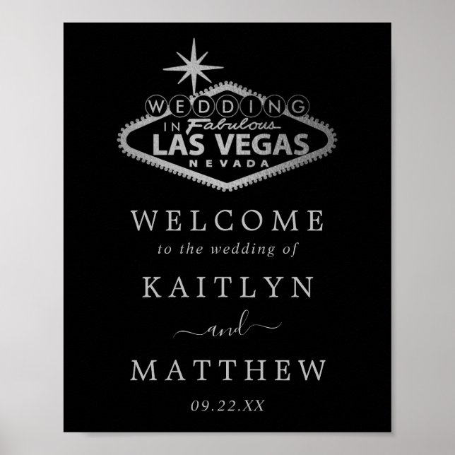 Välkommen till elegant Las Vegas Destination Weddi Poster (Framsidan)