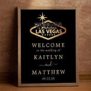 Välkommen till elegant Las Vegas Destination Weddi Poster