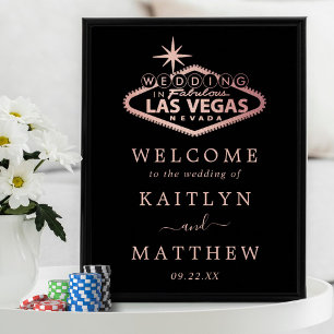 Välkommen till elegant Las Vegas Destination Weddi Poster