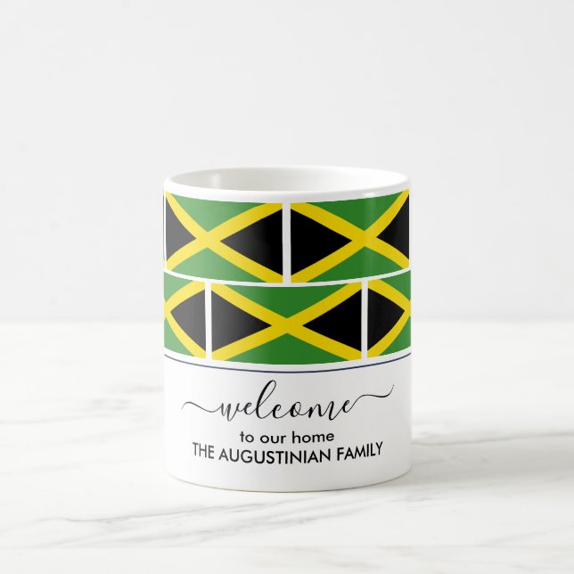 Välkommen till elegant Personlig JAMAICA FLAGGA Kaffemugg (Center)