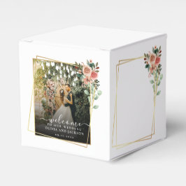 Välkommen till elegant Script Black and White Bröl Presentaskar