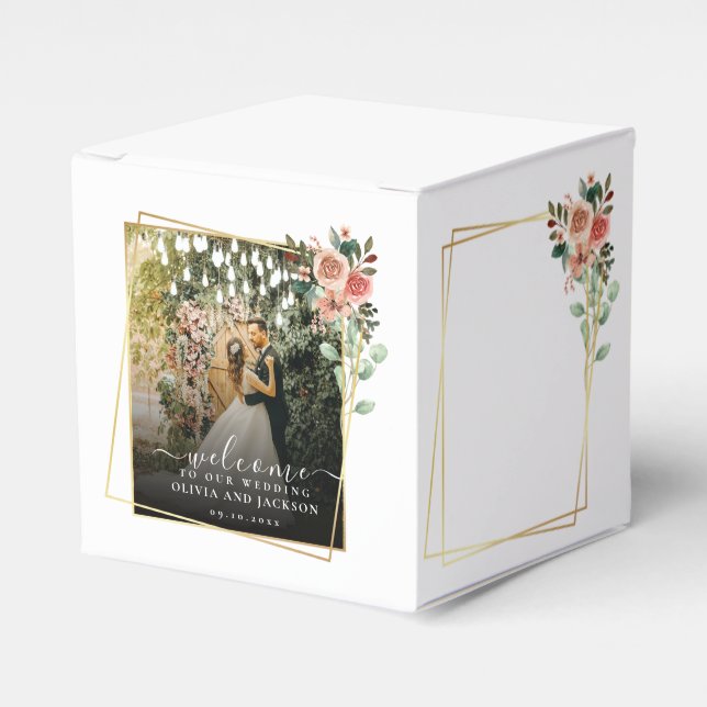 Välkommen till elegant Script Black and White Bröl Presentaskar (Framsidan Sidan)