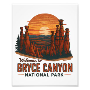 Välkommen till Embroidery Bryce Canyon National US Fototryck