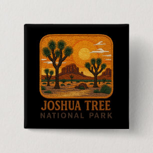 Välkommen till Embroidery Joshua Träd National USA Knapp