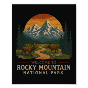 Välkommen till Embroidery Rocky Mountain National  Fototryck