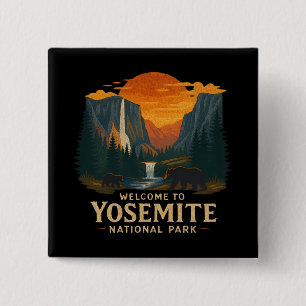 Välkommen till Embroidery Yosemite National USA Knapp