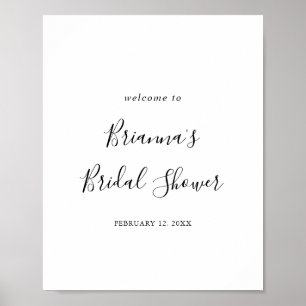 Välkommen till enkel minimal Möhippa Poster