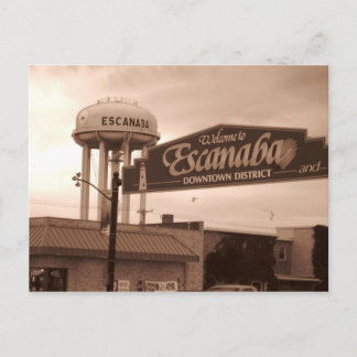 Välkommen till Escanabas postkort Vykort