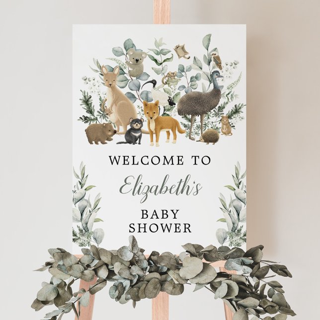 Välkommen till Eucalyptus Australian Animals Baby  Poster (Skapare uppladdad)