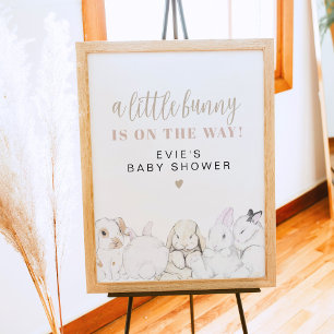 Välkommen till EVIE Cute Pastel Baby Bunny Baby Sh Poster