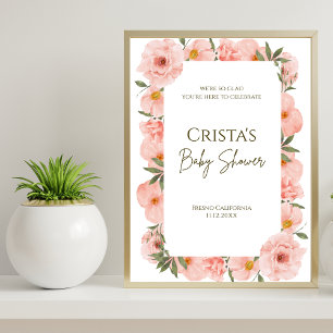 Välkommen till Exquisite Peach Blommigt Poster