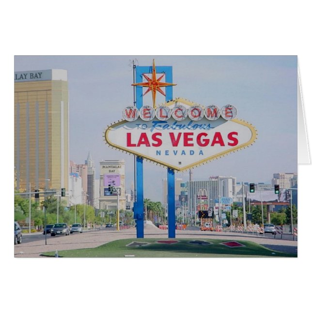 Välkommen till Fabulous Las Vegas Card Hälsningskort (Framsidan Horizontal)