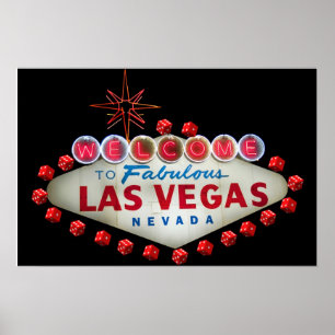 Välkommen till Fabulous Las Vegas + Dice Poster