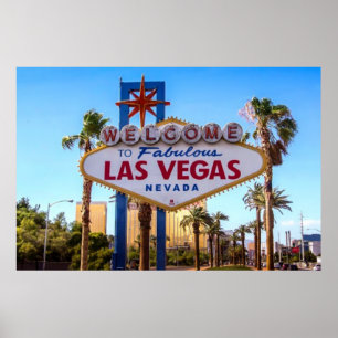 Välkommen till Fabulous Las Vegas Door Mat Poster