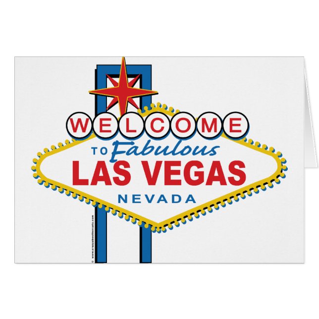 Välkommen till Fabulous Las Vegas Hälsningskort (Framsidan Horizontal)